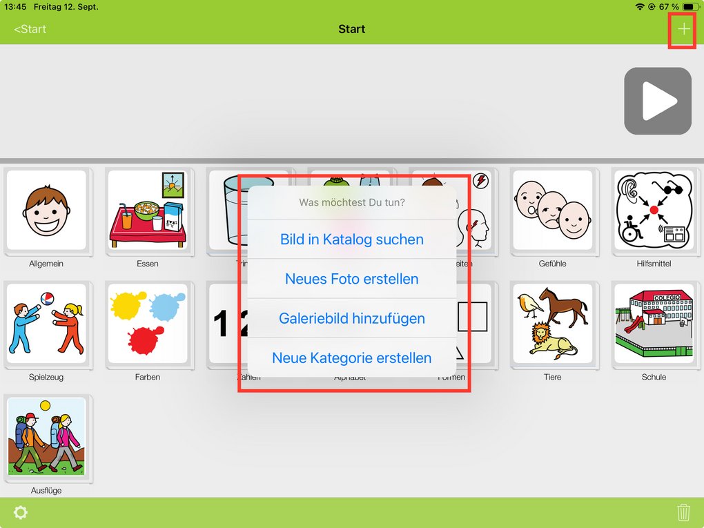 App-Screenshot - Infos im Text