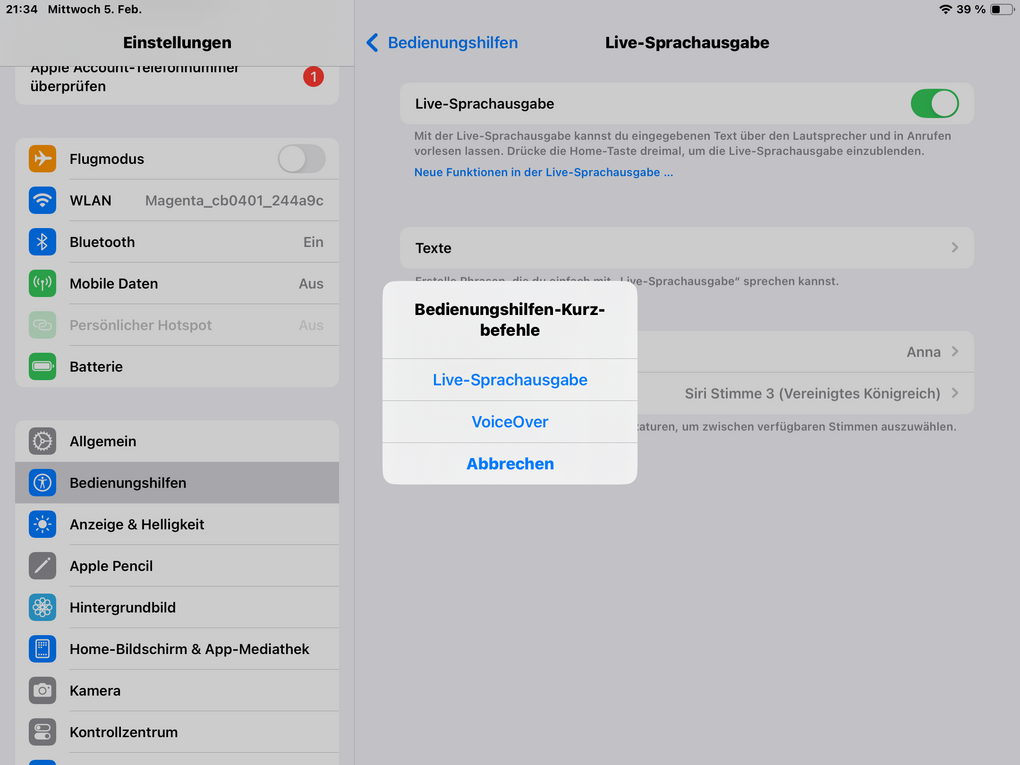 App-Screenshot - Infos im Text