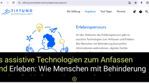 Bildschirmfoto: Webseite mit aktivierten Vorlesefunktion im mobilen Chrome-Browser