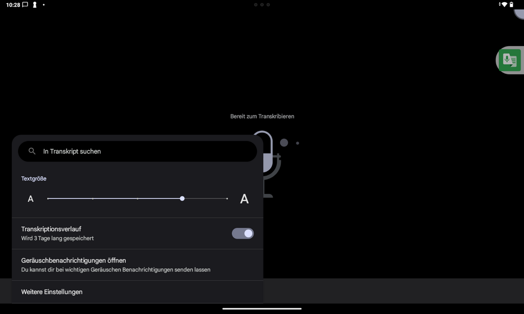 App-Screenshot - Infos im Text