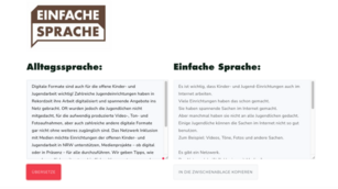 Screenshot des Einfache-Sprache-Übersetzer-Tools vom FC St. Pauli