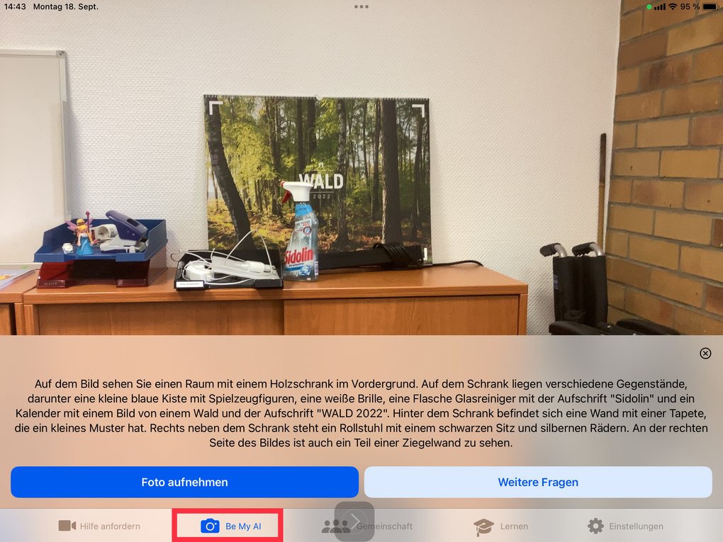 App-Screenshot - Infos im Text