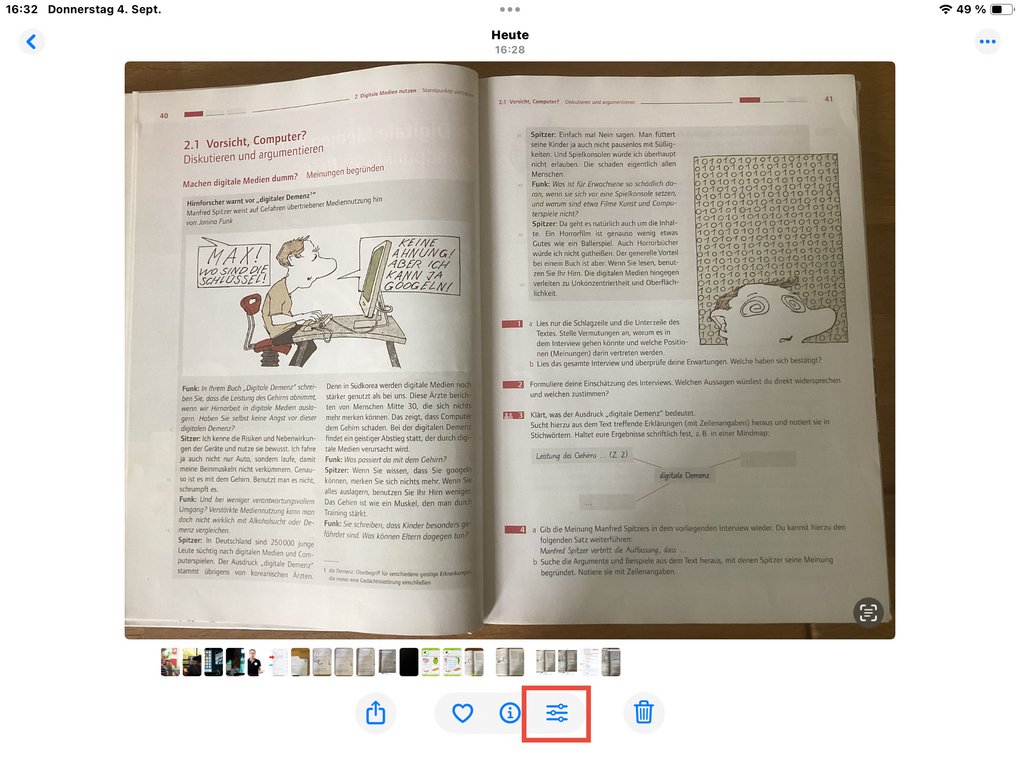 App-Screenshot - Infos im Text