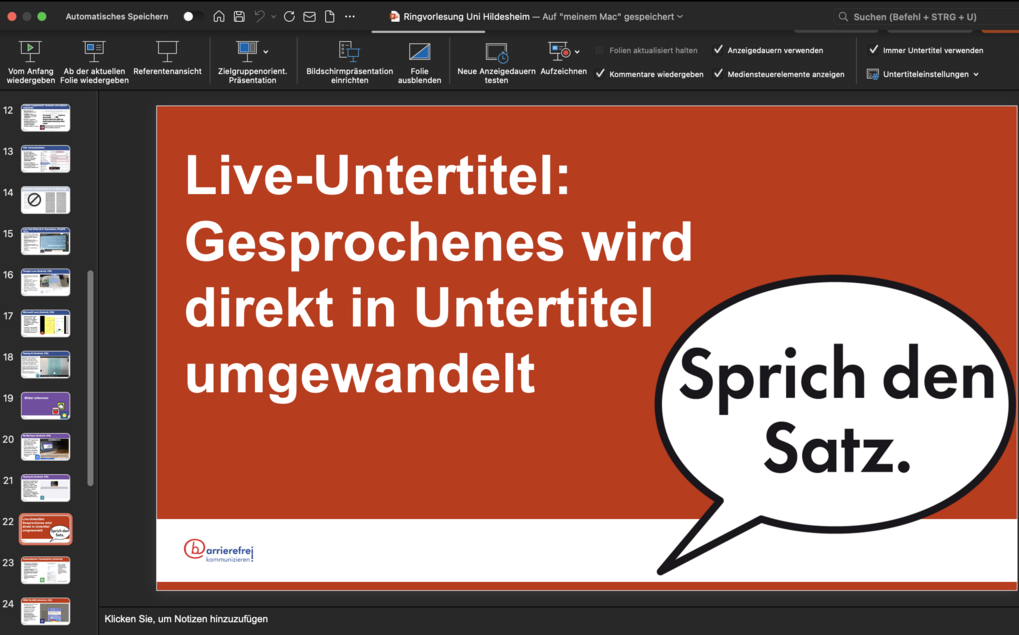 App-Screenshot - Infos im Text