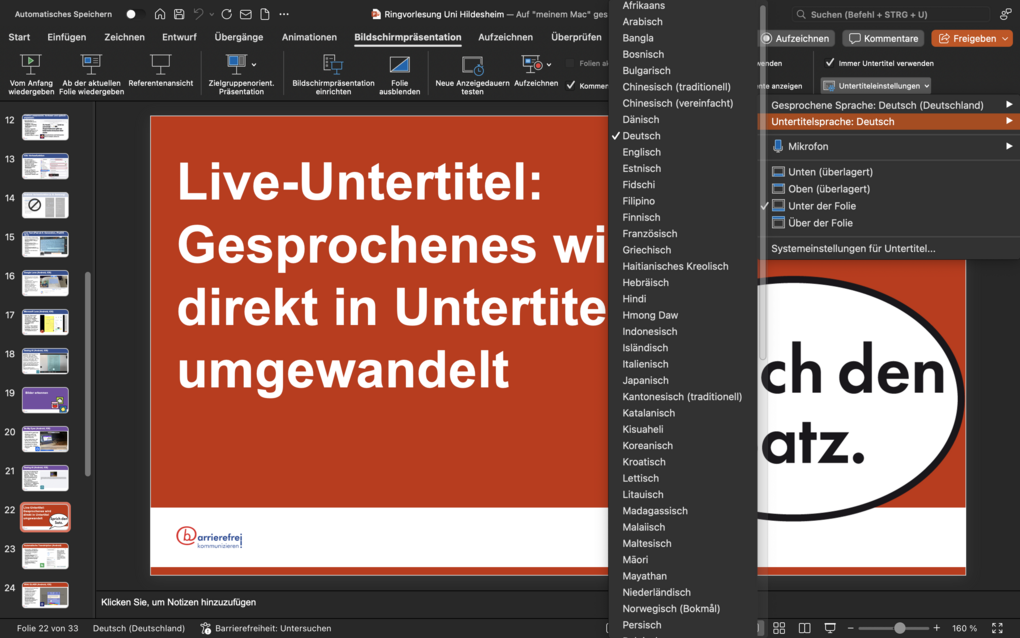 App-Screenshot - Infos im Text