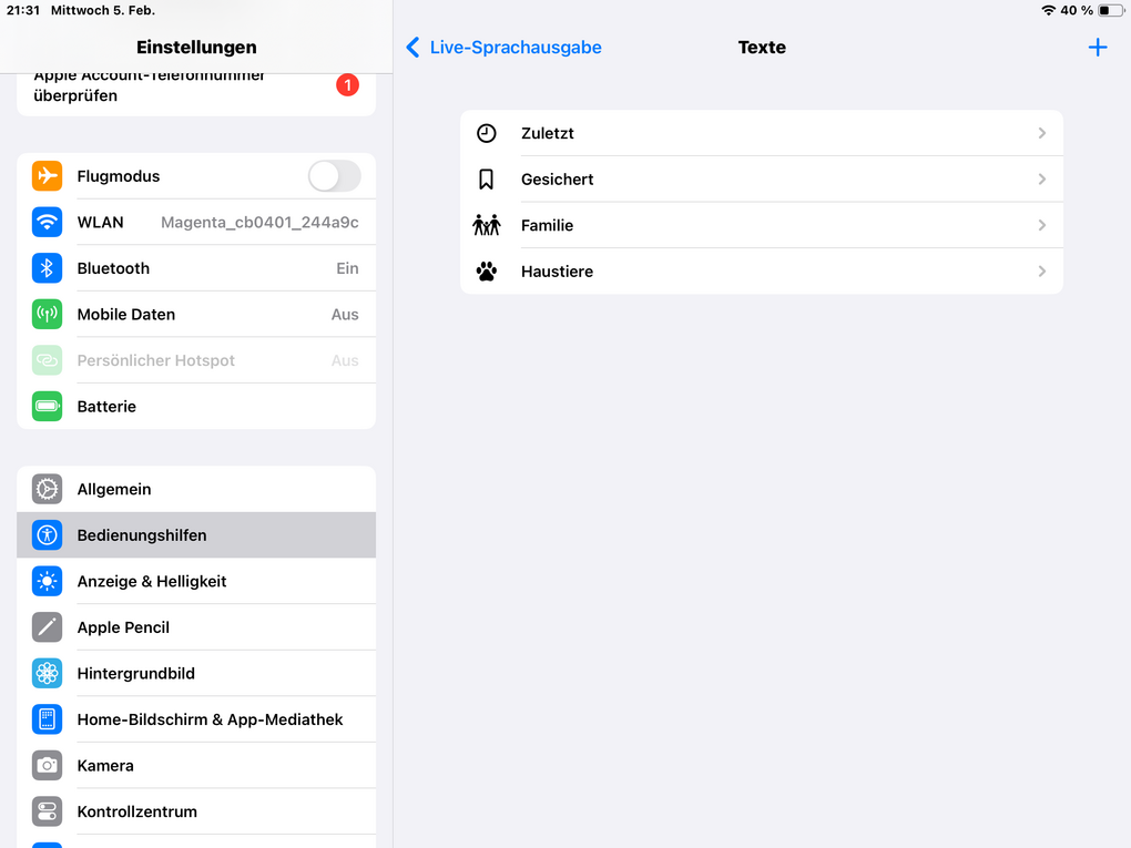 App-Screenshot - Infos im Text
