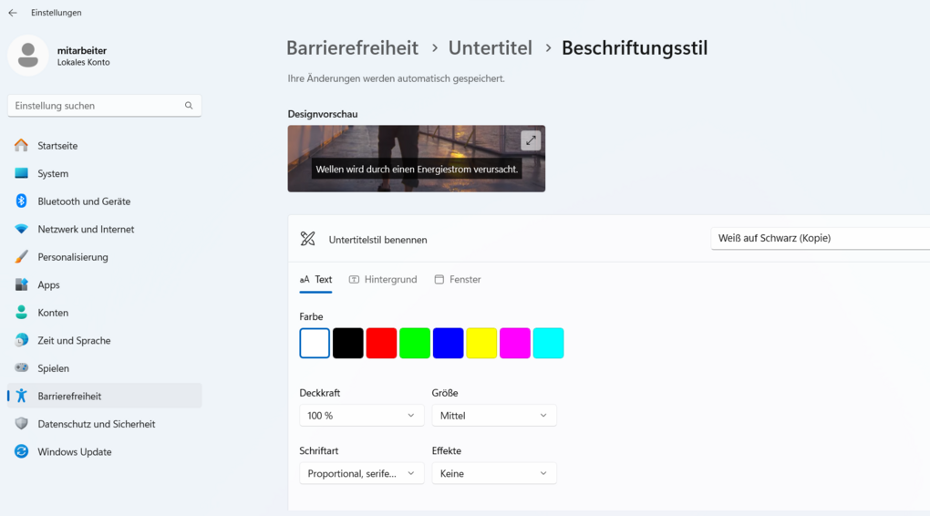 App-Screenshot - Infos im Text