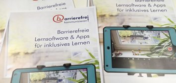 Cover der Broschüre "Barrierefreie Lernsoftware und Apps für inklusives Lernen"